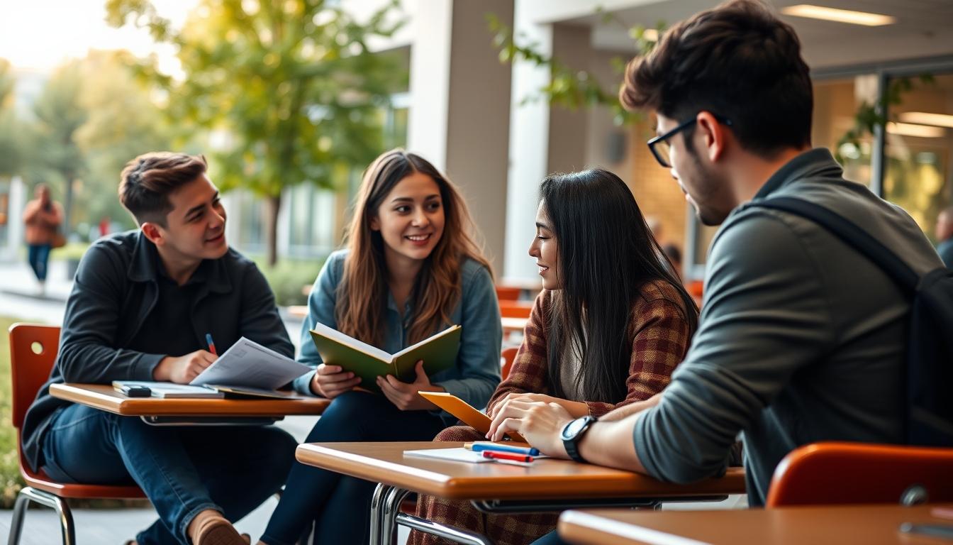 Structured study materials and learning resources on a desk