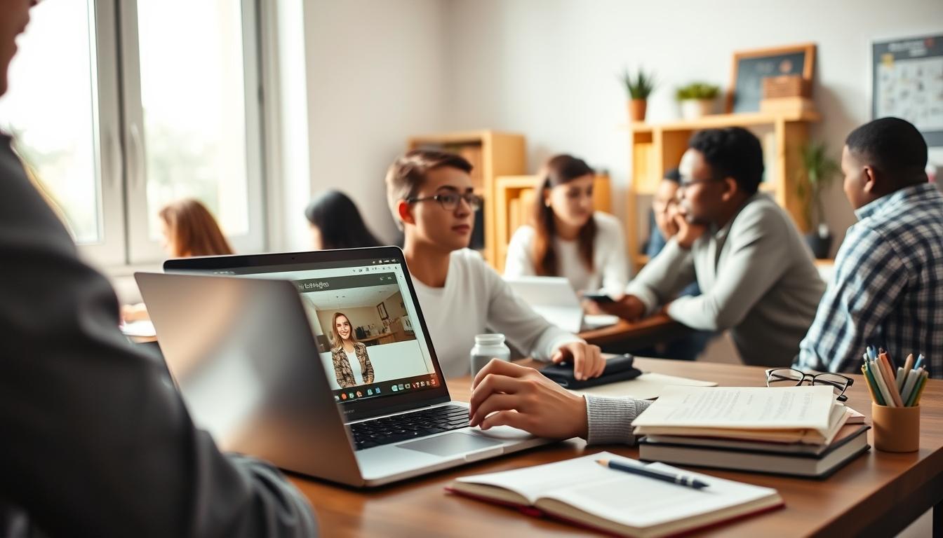 Digital learning platform with online study materials